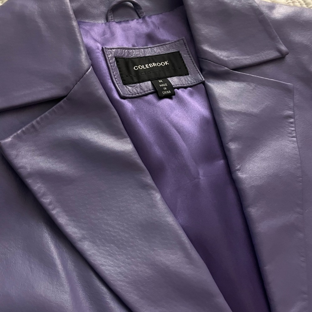 Vintage Women's Purple Leather Jacket